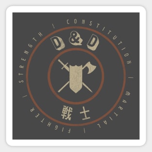 D&D Fighter Sticker